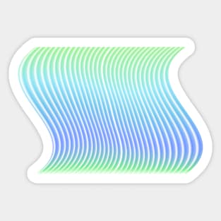 Stripes Blue green pattern linear ombre Sticker